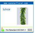 PE Plastic Boxwood Garland for Home Decoration with SGS Certificiate (48099)
